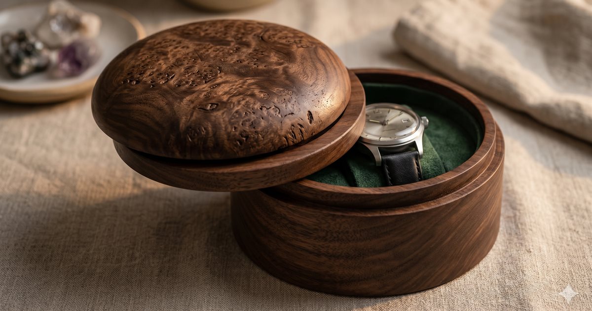 Walnut wood grain used for sustainable wedding keepsakes