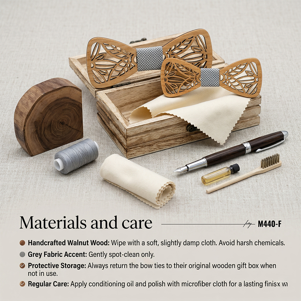 Wooden Bow Tie - Lattice Frame Design