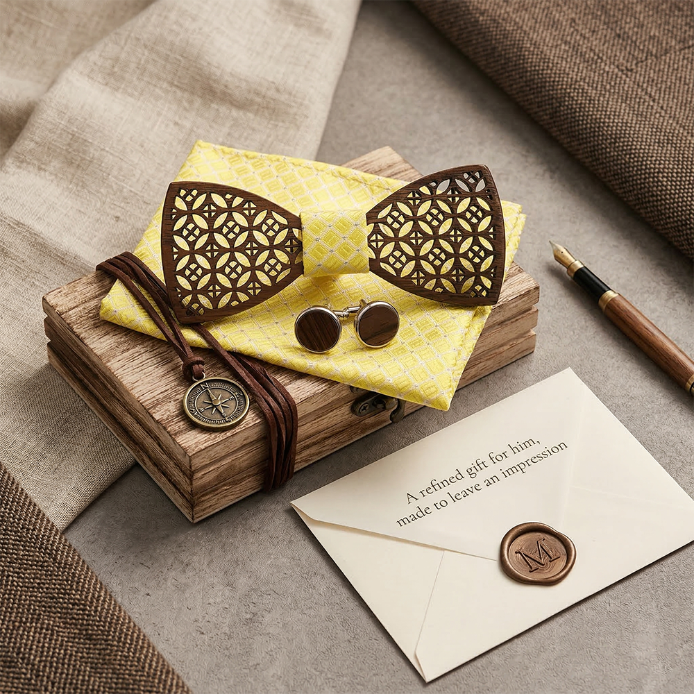 Wooden Bow Tie - Laser Cut (408)