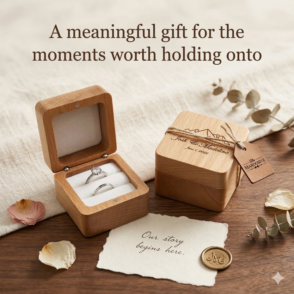 Mahoosive Gemini_Generated_Image - Handcrafted Wood Ring Box