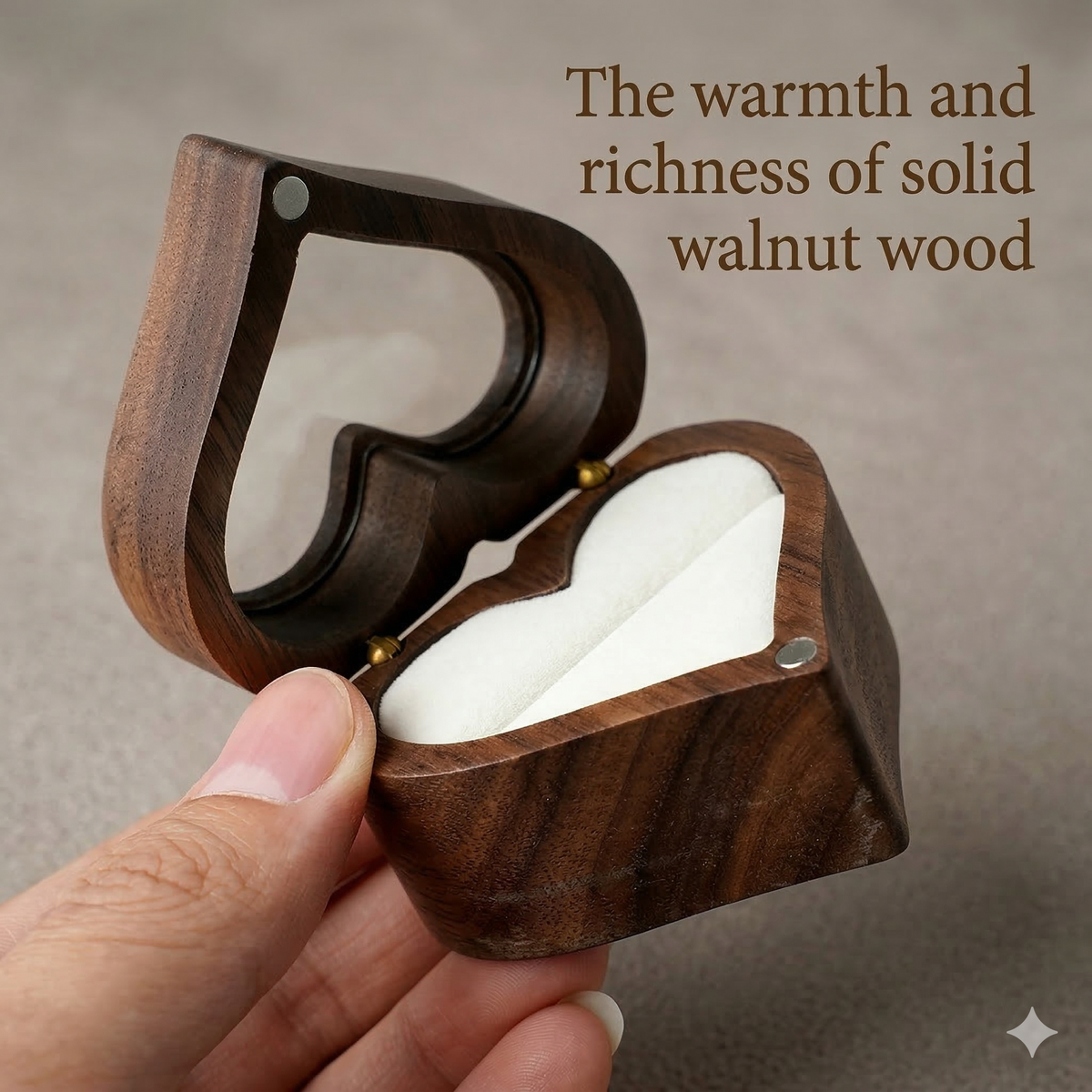 Mahoosive Heart Window Wooden Ring Box - Variant 20