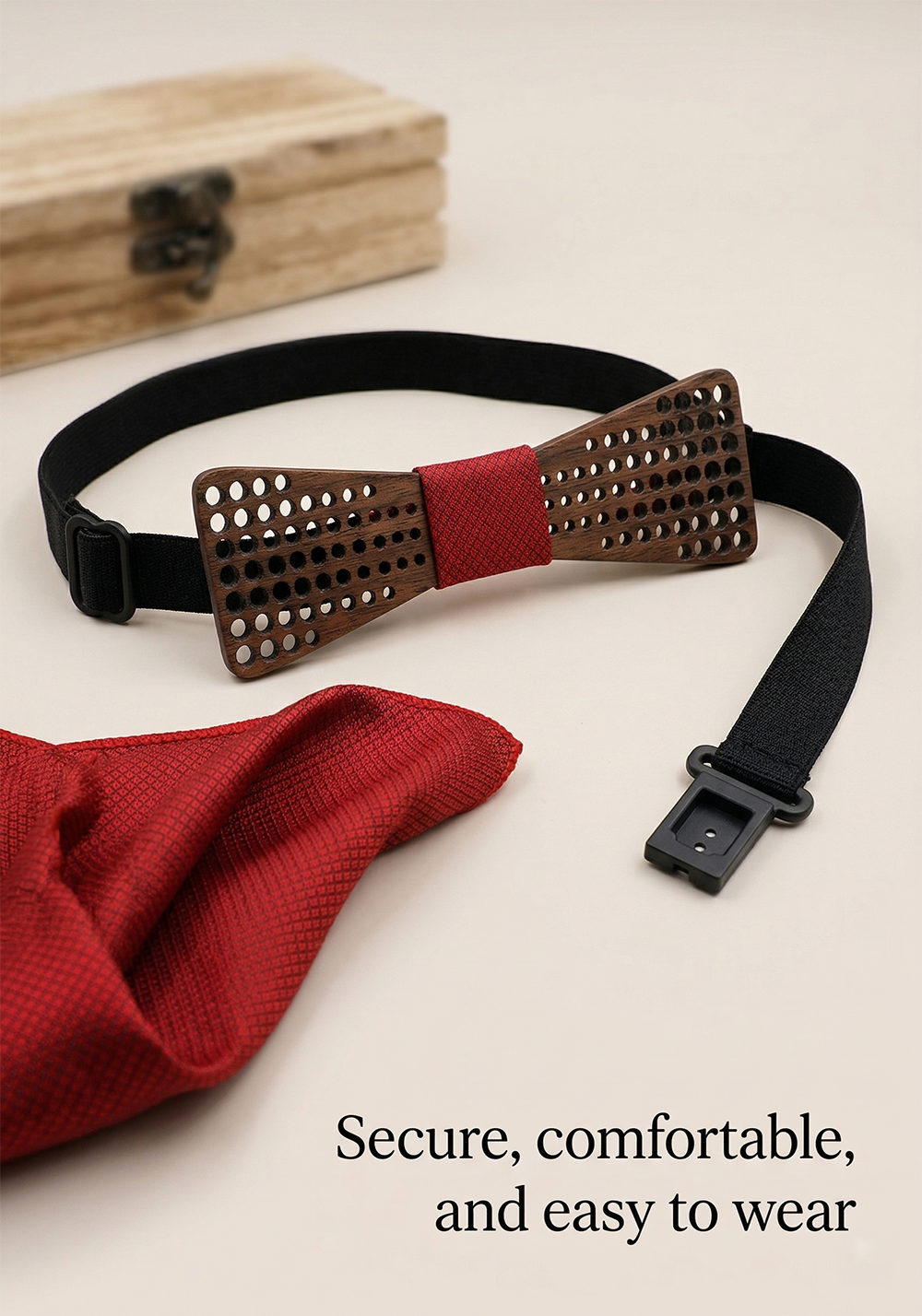 Wooden Bow Tie - Celtic Cross Design