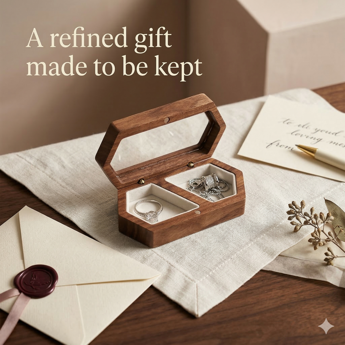 Mahoosive Gemini_Generated_Image - Handcrafted Wood Ring Box