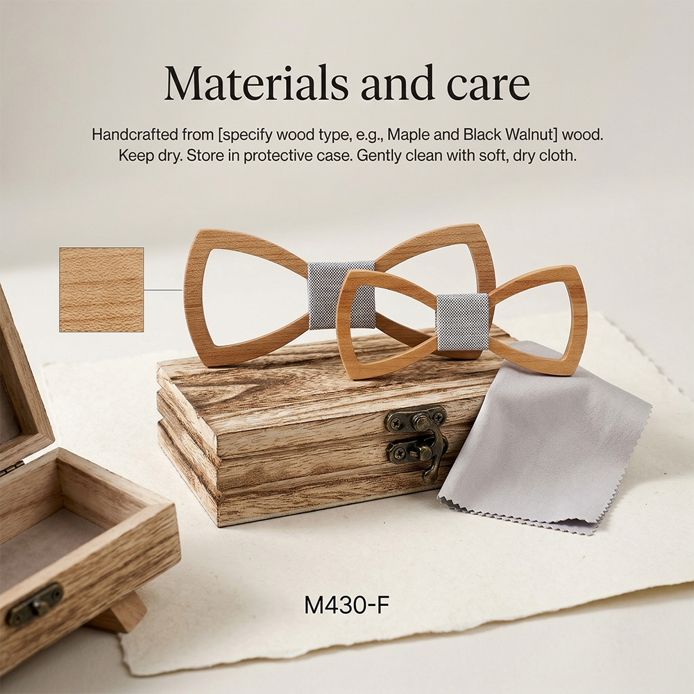 Wooden Bow Tie - Radiant Sun Pattern