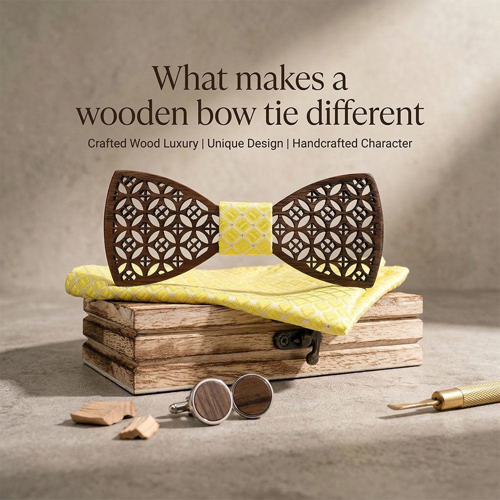 Wooden Bow Tie - Laser Cut (408)