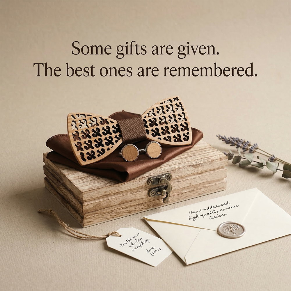 MAHOOSIVE M401 wooden bow tie photo 3