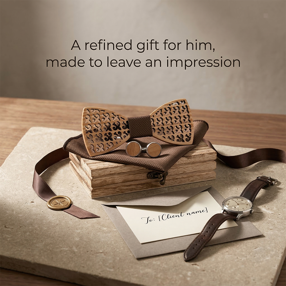 MAHOOSIVE M401 wooden bow tie photo 6