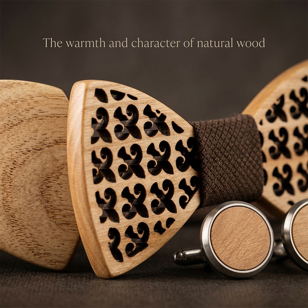 MAHOOSIVE M401 wooden bow tie photo 7