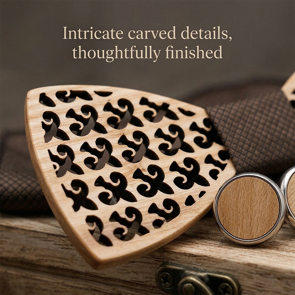 MAHOOSIVE M401 wooden bow tie photo 9