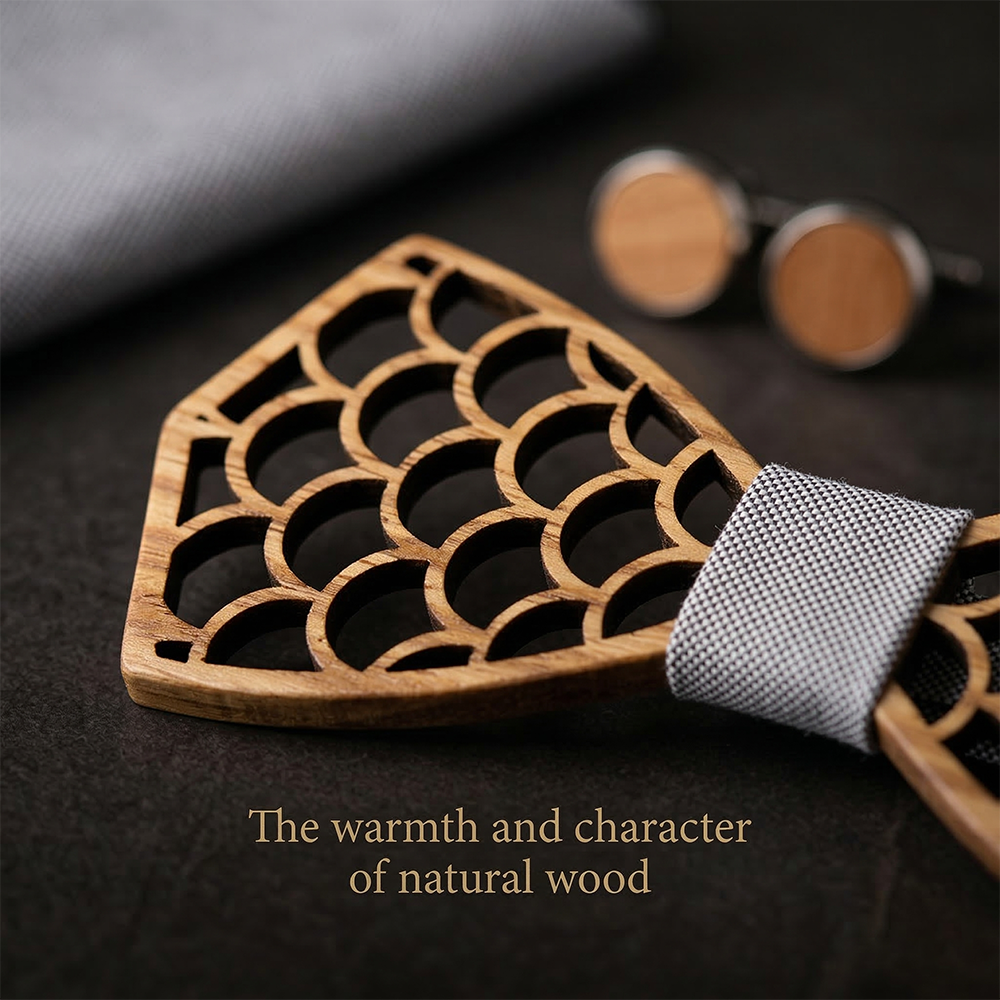 MAHOOSIVE M403 wooden bow tie photo 7