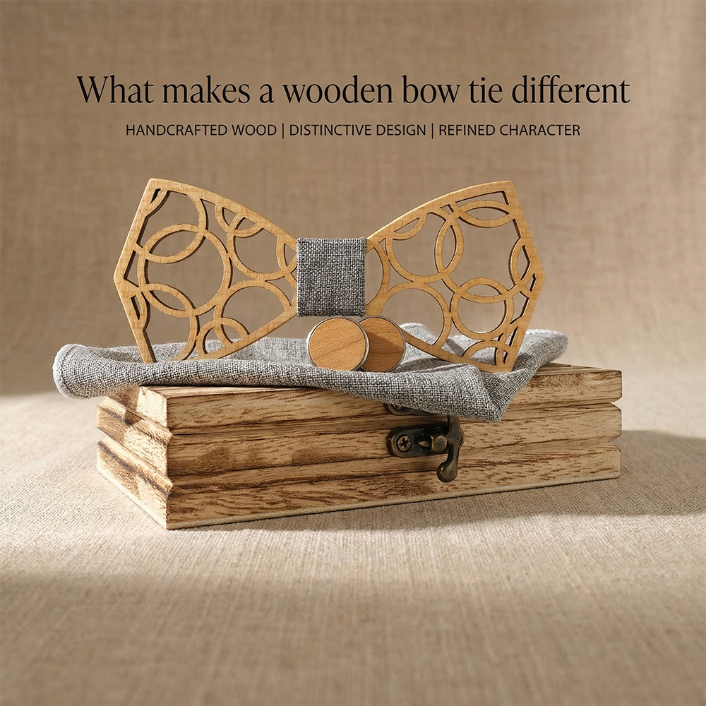 MAHOOSIVE M407 wooden bow tie photo 5