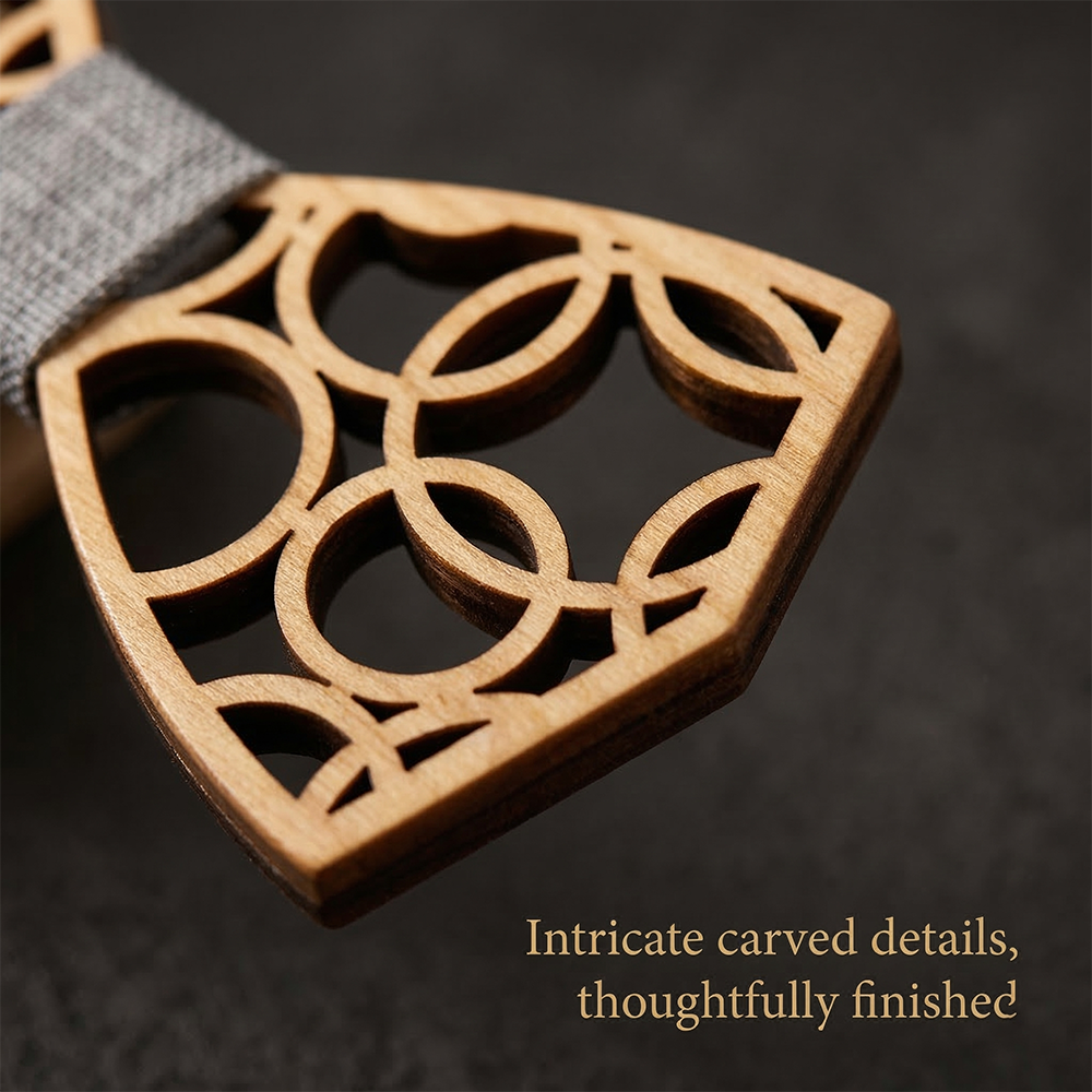 MAHOOSIVE M407 wooden bow tie photo 9