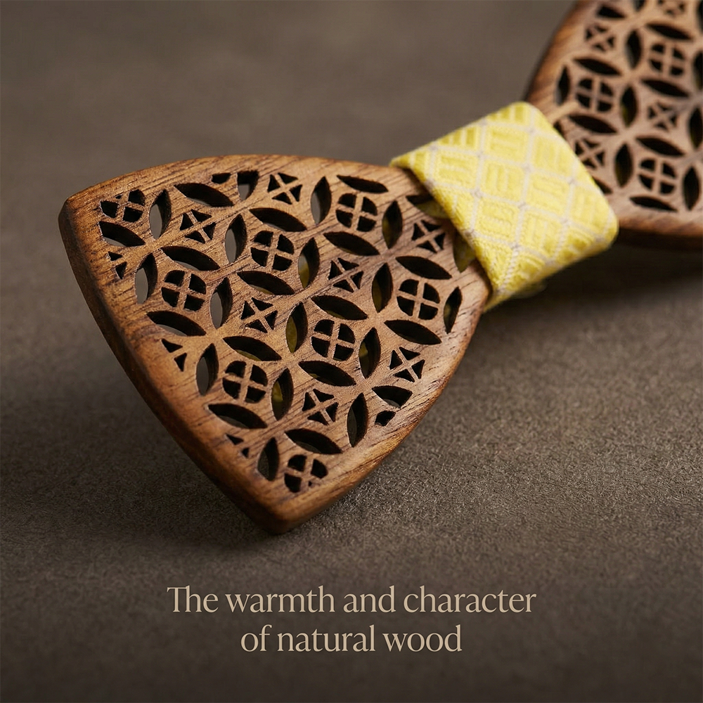 MAHOOSIVE M408 wooden bow tie photo 7