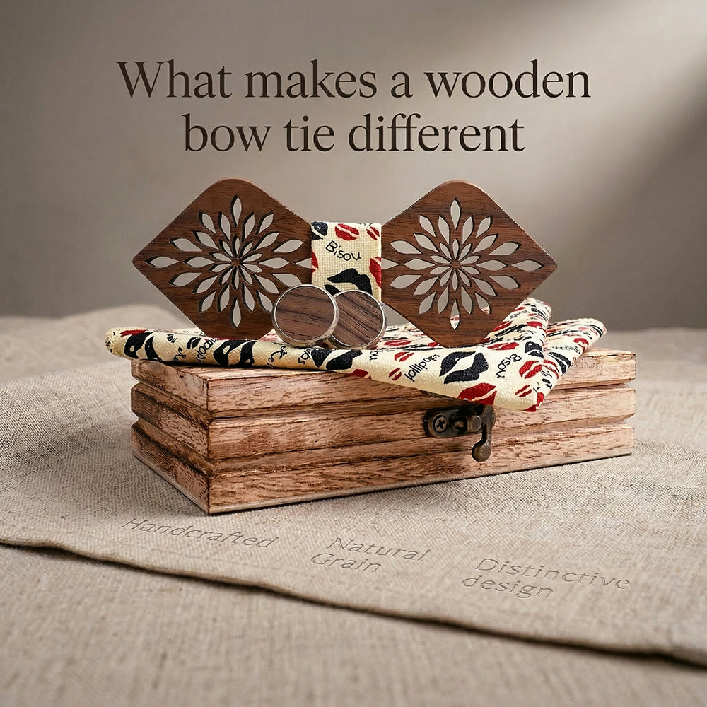 MAHOOSIVE M410 wooden bow tie photo 5