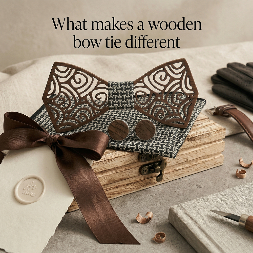 MAHOOSIVE M413 wooden bow tie photo 5
