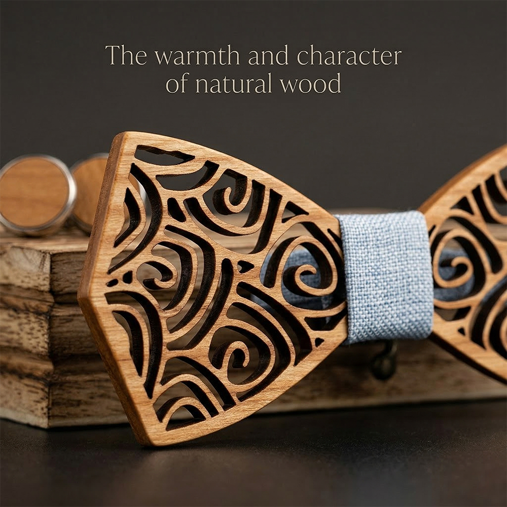 MAHOOSIVE M415 wooden bow tie photo 6