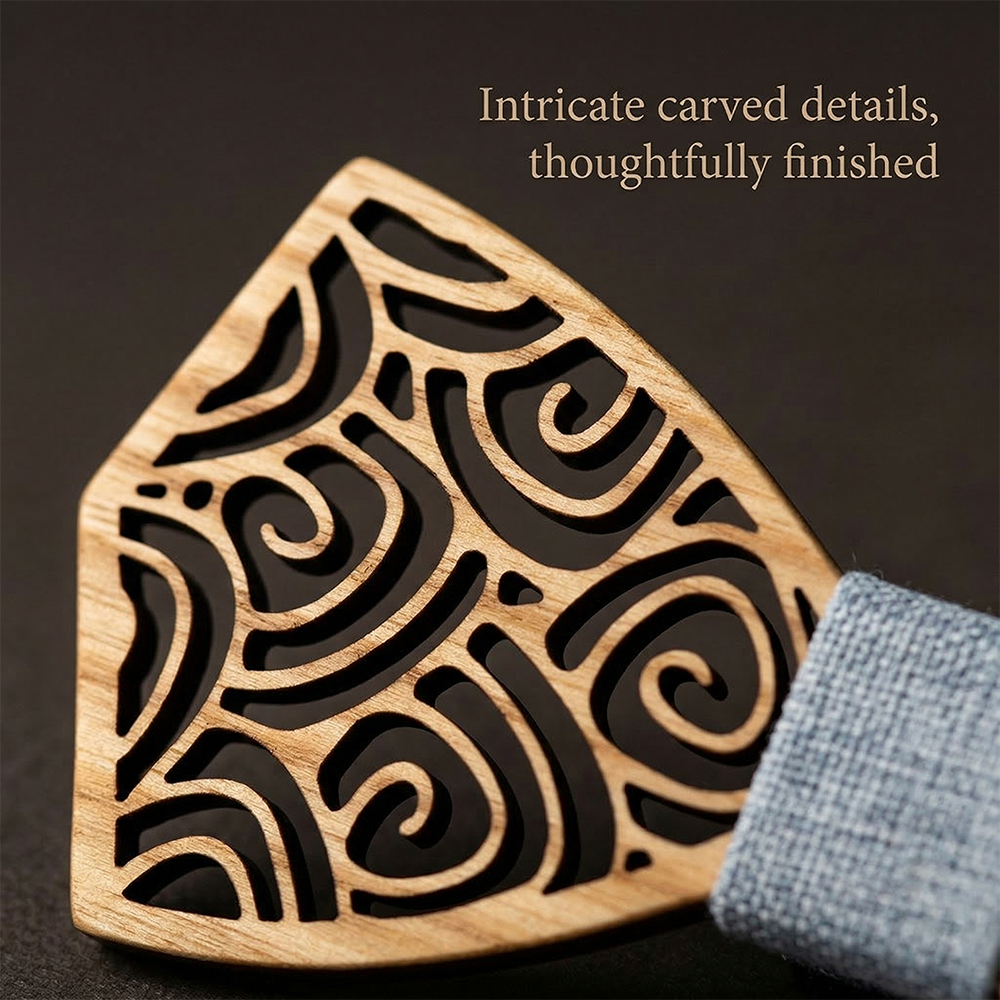 MAHOOSIVE M415 wooden bow tie photo 8