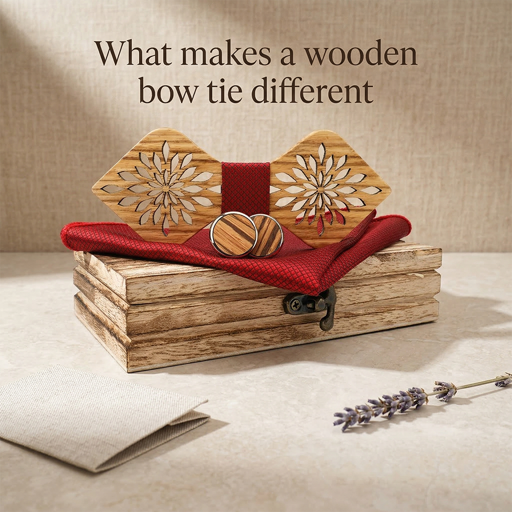 MAHOOSIVE M417 wooden bow tie photo 4
