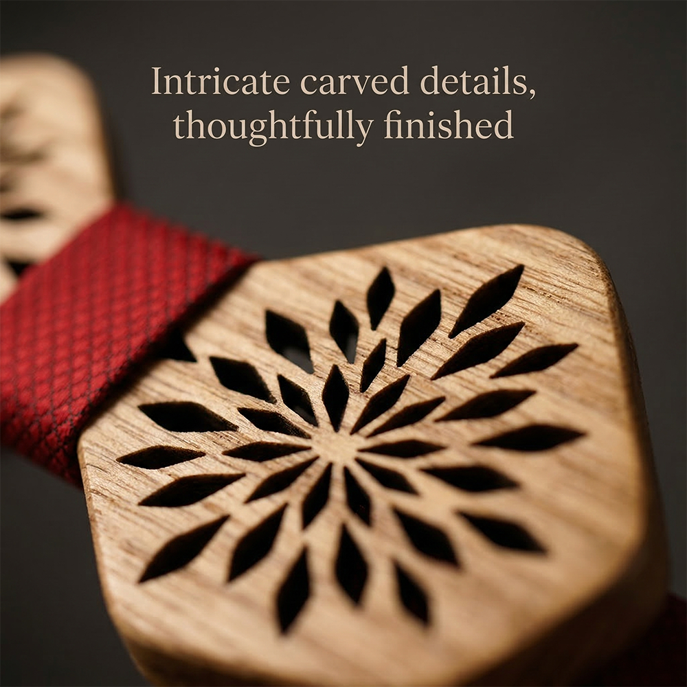 MAHOOSIVE M417 wooden bow tie photo 8