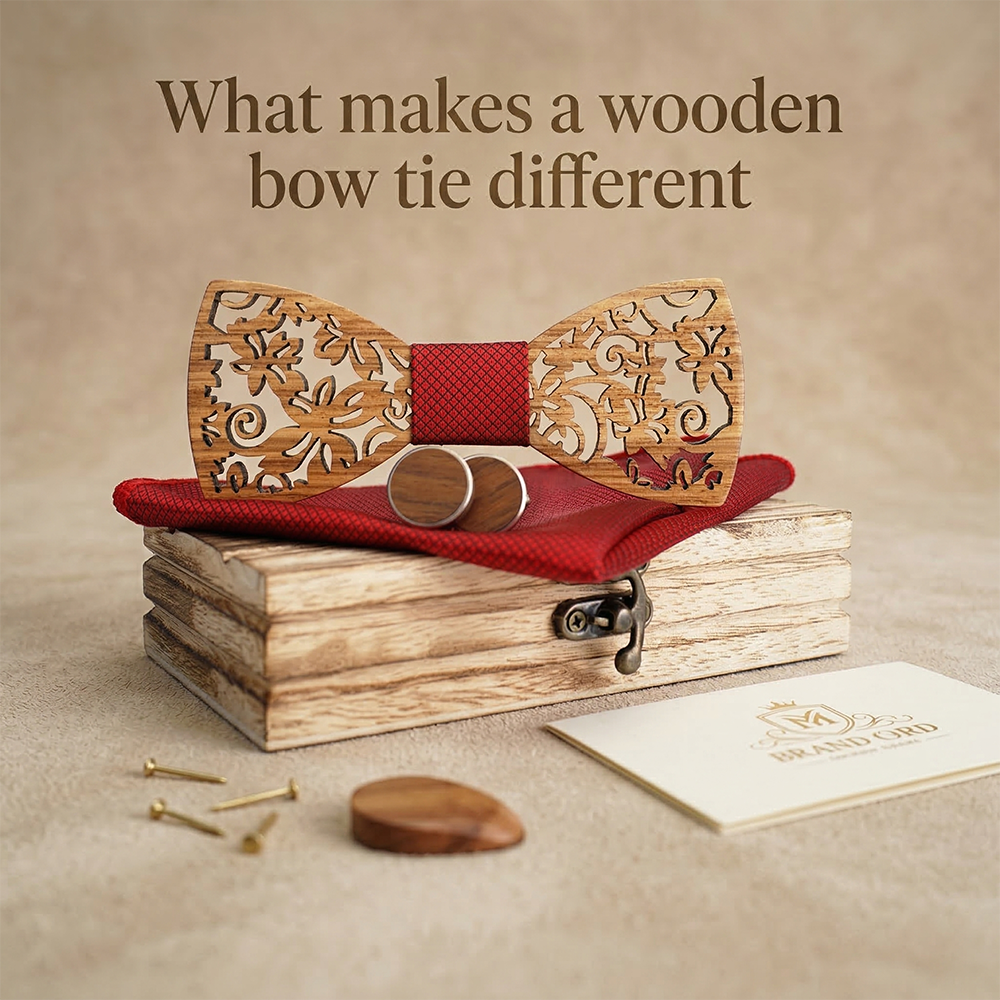 MAHOOSIVE M419 wooden bow tie photo 4