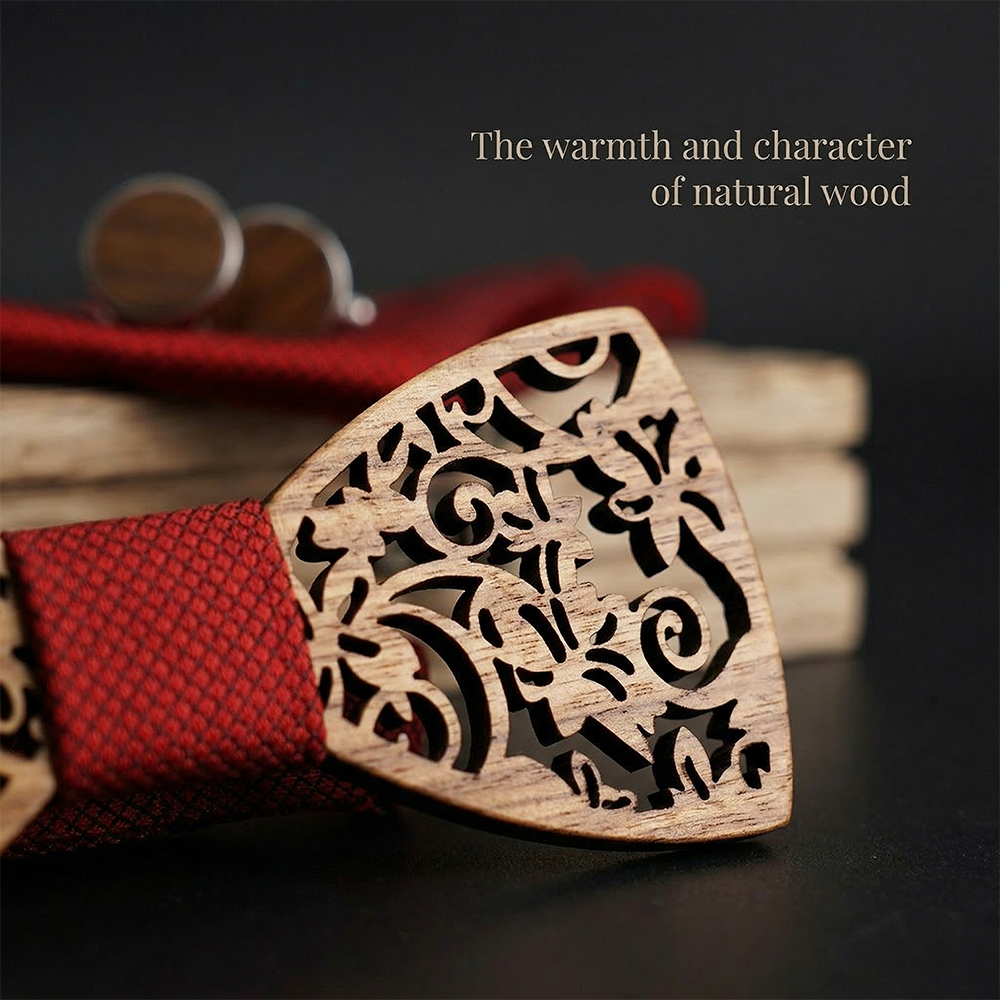 MAHOOSIVE M419 wooden bow tie photo 6