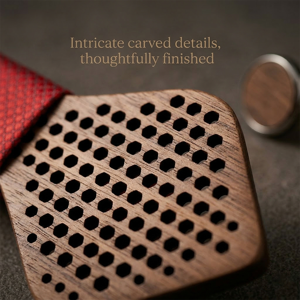 MAHOOSIVE M421 wooden bow tie photo 8