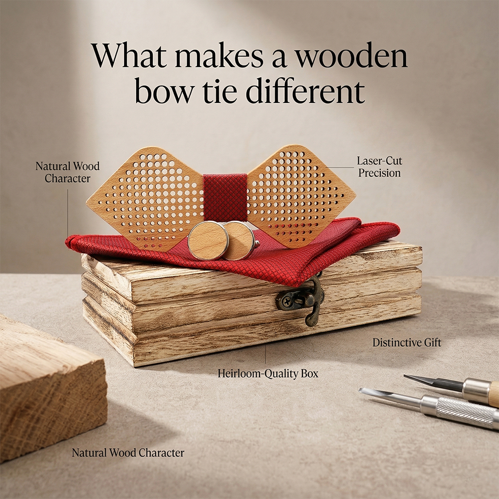 MAHOOSIVE M422 wooden bow tie photo 4