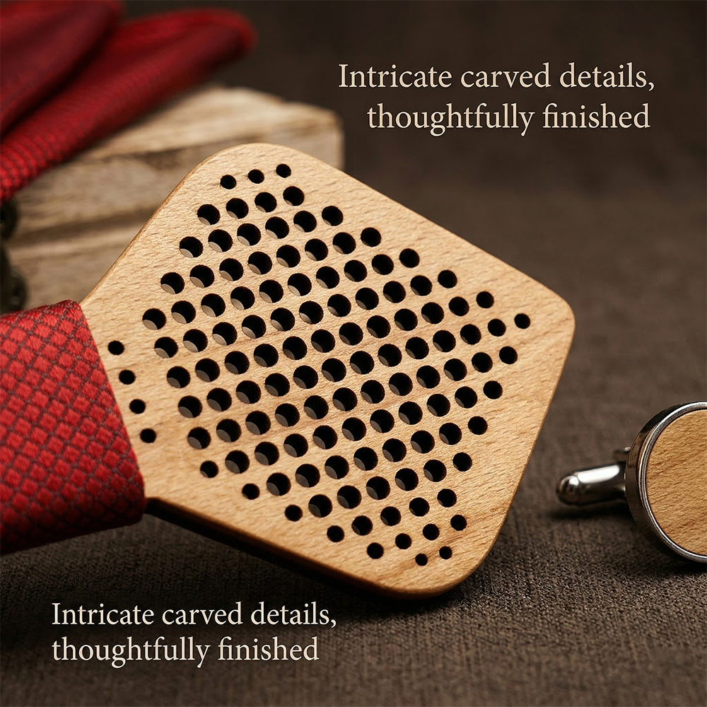 MAHOOSIVE M422 wooden bow tie photo 8