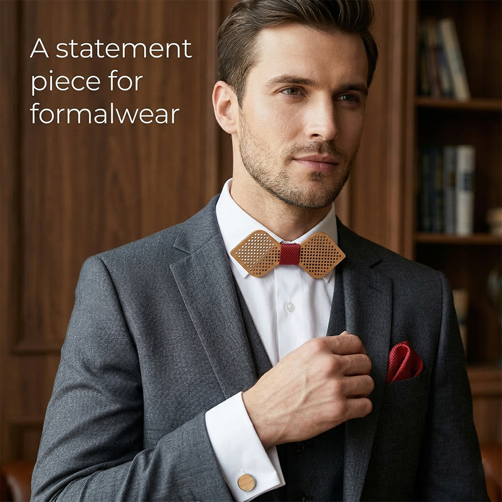 Maple wooden bow tie - Halcyon: Days of Calm - MAHOOSIVE