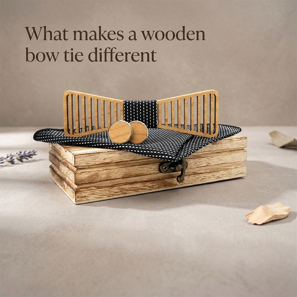 MAHOOSIVE M423 wooden bow tie photo 4