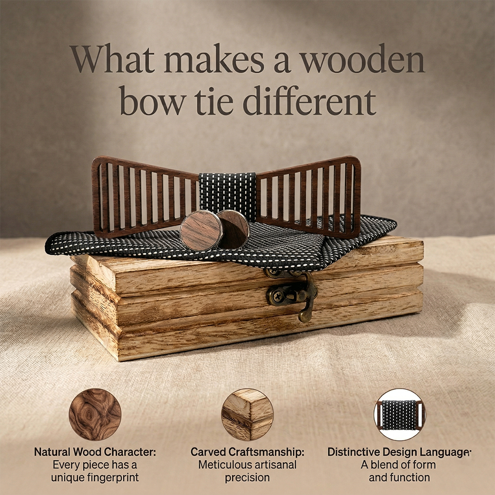 MAHOOSIVE M424 wooden bow tie photo 4