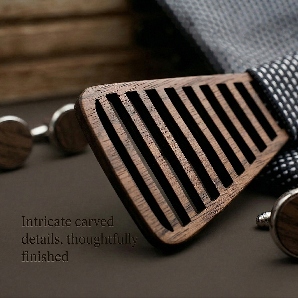 MAHOOSIVE M424 wooden bow tie photo 8