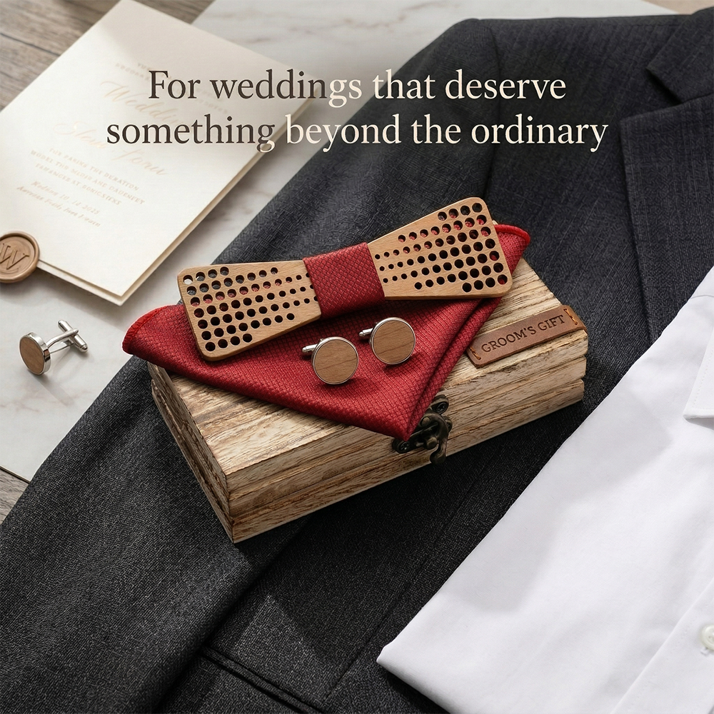 MAHOOSIVE M425 wooden bow tie photo 7