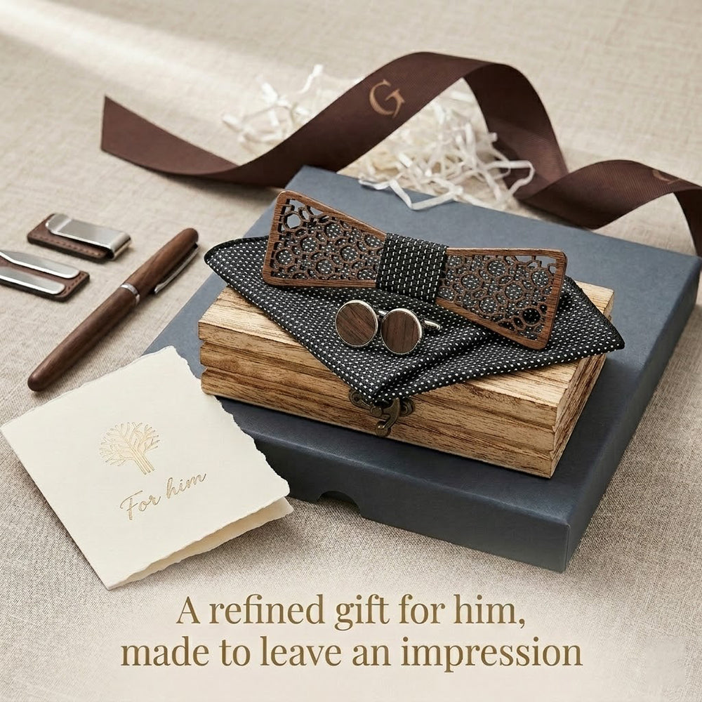 MAHOOSIVE M427 wooden bow tie photo 5