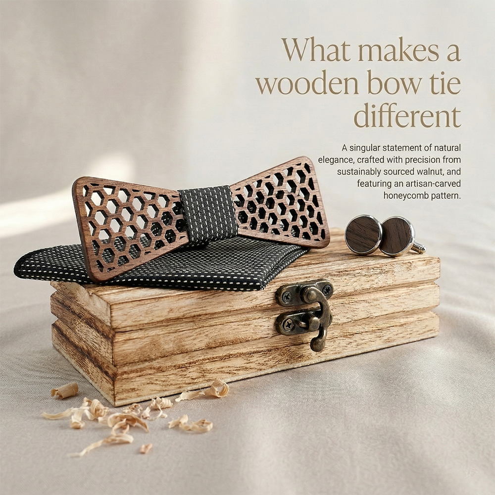 MAHOOSIVE M429 wooden bow tie photo 4