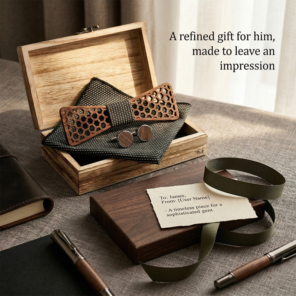 MAHOOSIVE M429 wooden bow tie photo 5