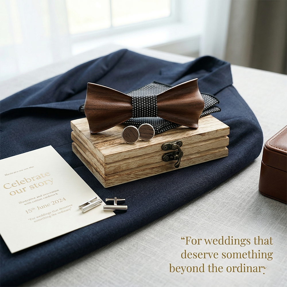 MAHOOSIVE M431 wooden bow tie photo 6