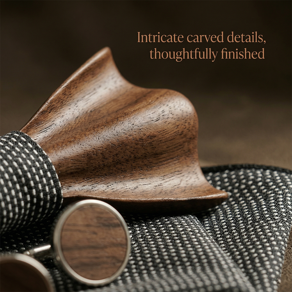 MAHOOSIVE M431 wooden bow tie photo 7