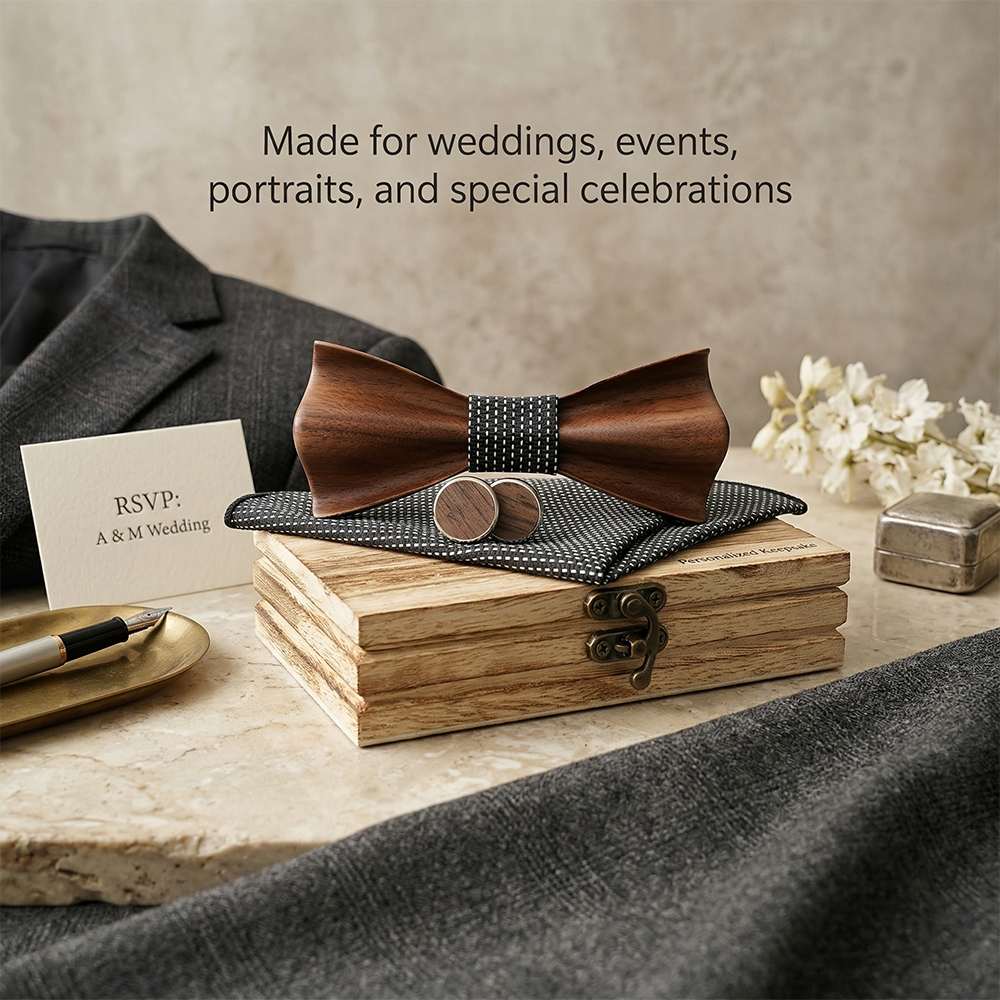 MAHOOSIVE M431 wooden bow tie photo 9