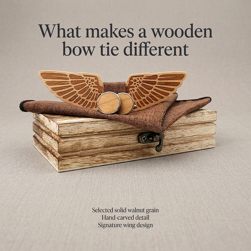 MAHOOSIVE M432 wooden bow tie photo 4