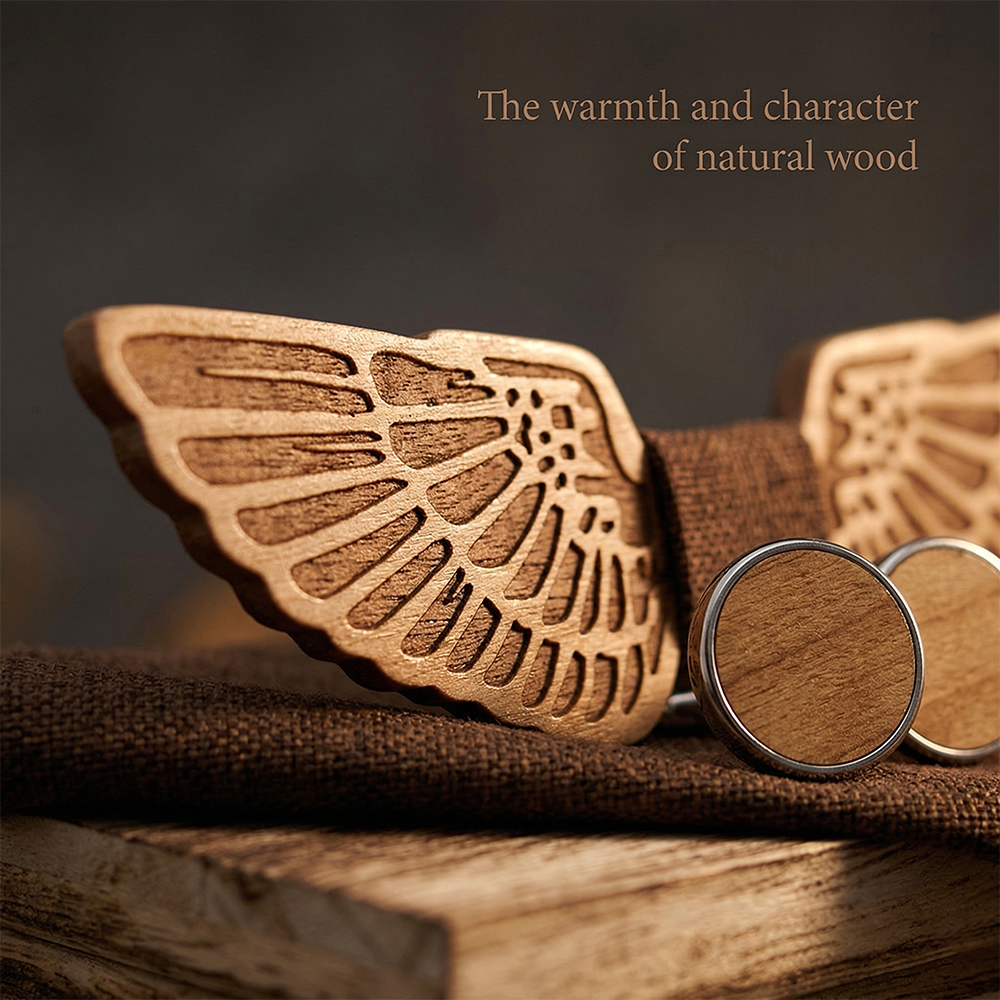 MAHOOSIVE M432 wooden bow tie photo 6
