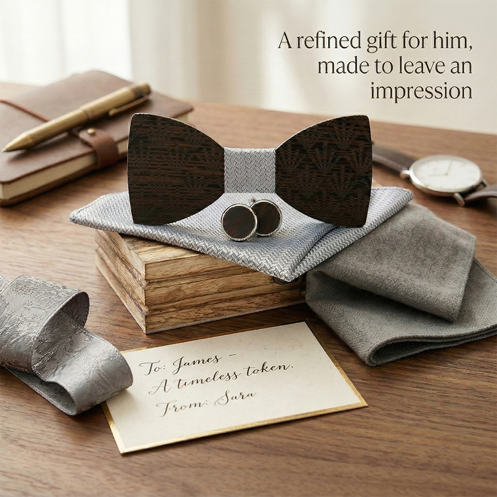 MAHOOSIVE M437 wooden bow tie photo 5