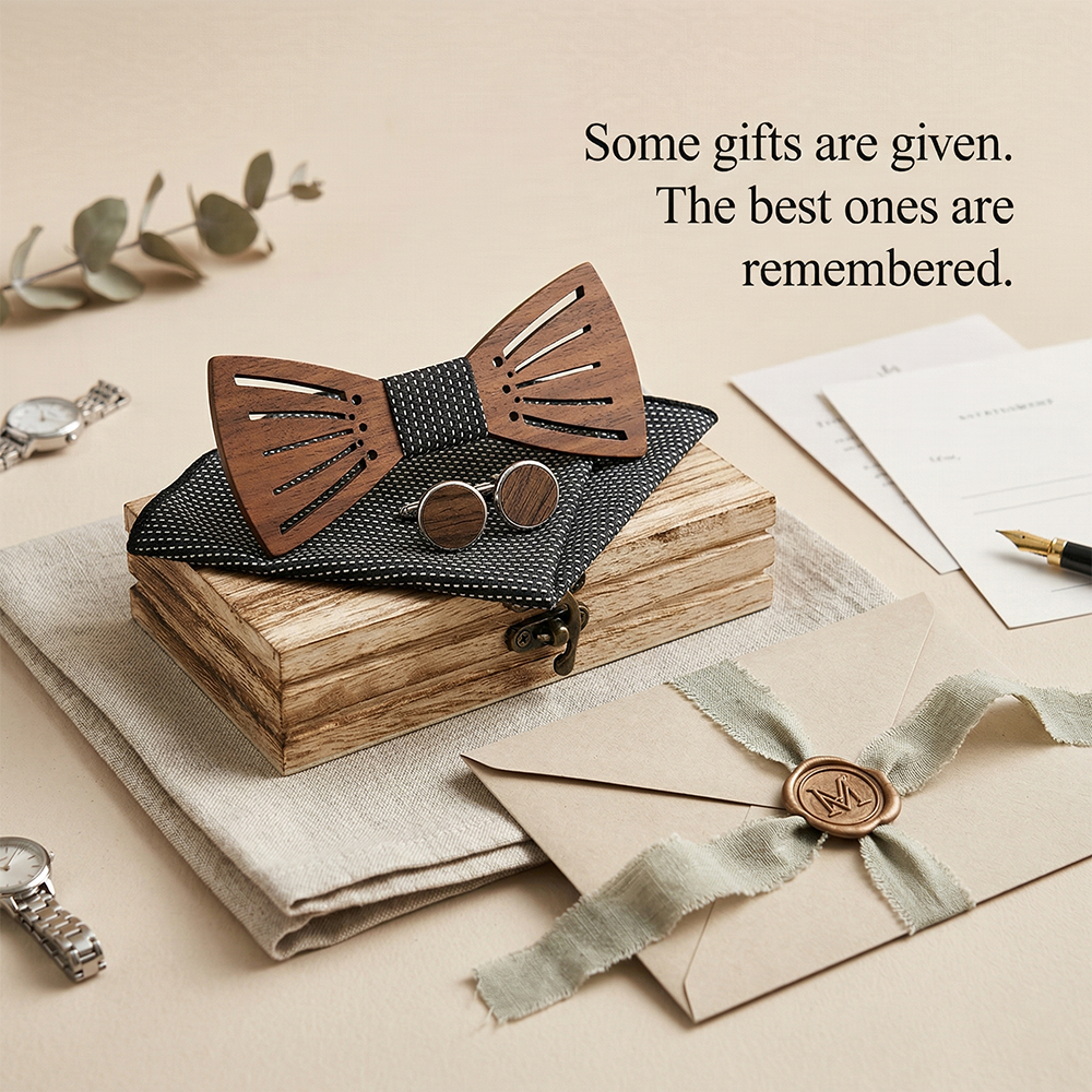 MAHOOSIVE M438 wooden bow tie photo 2