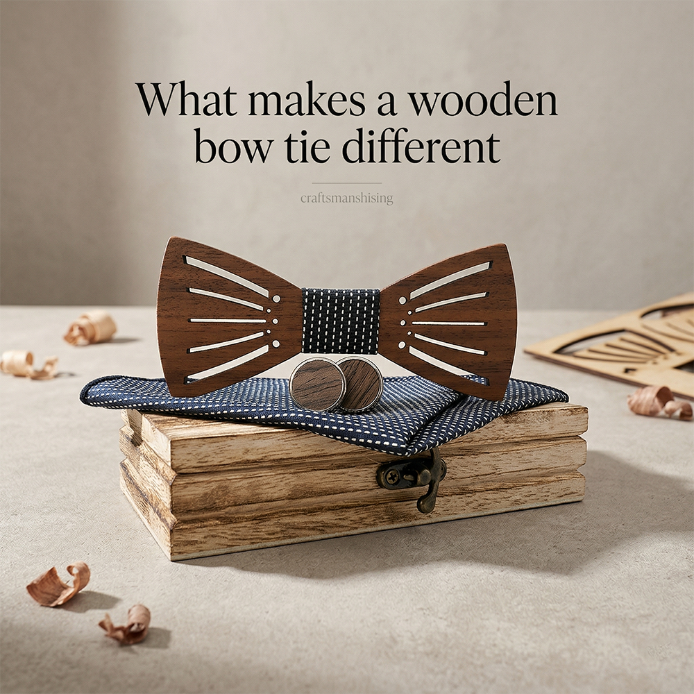 MAHOOSIVE M438 wooden bow tie photo 4