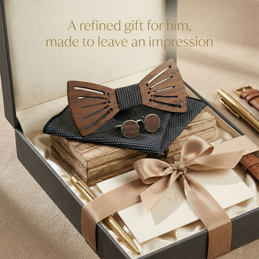 MAHOOSIVE M438 wooden bow tie photo 5