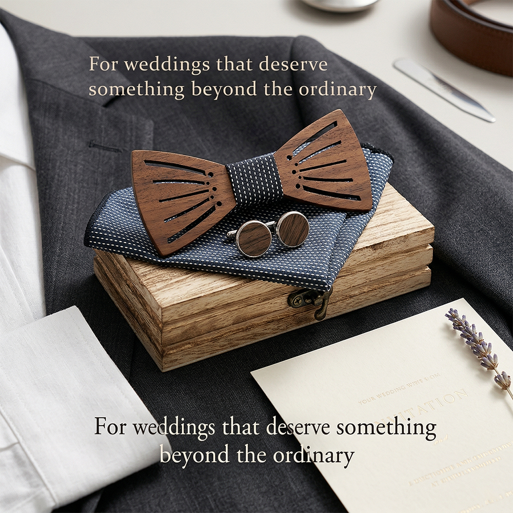 MAHOOSIVE M438 wooden bow tie photo 7