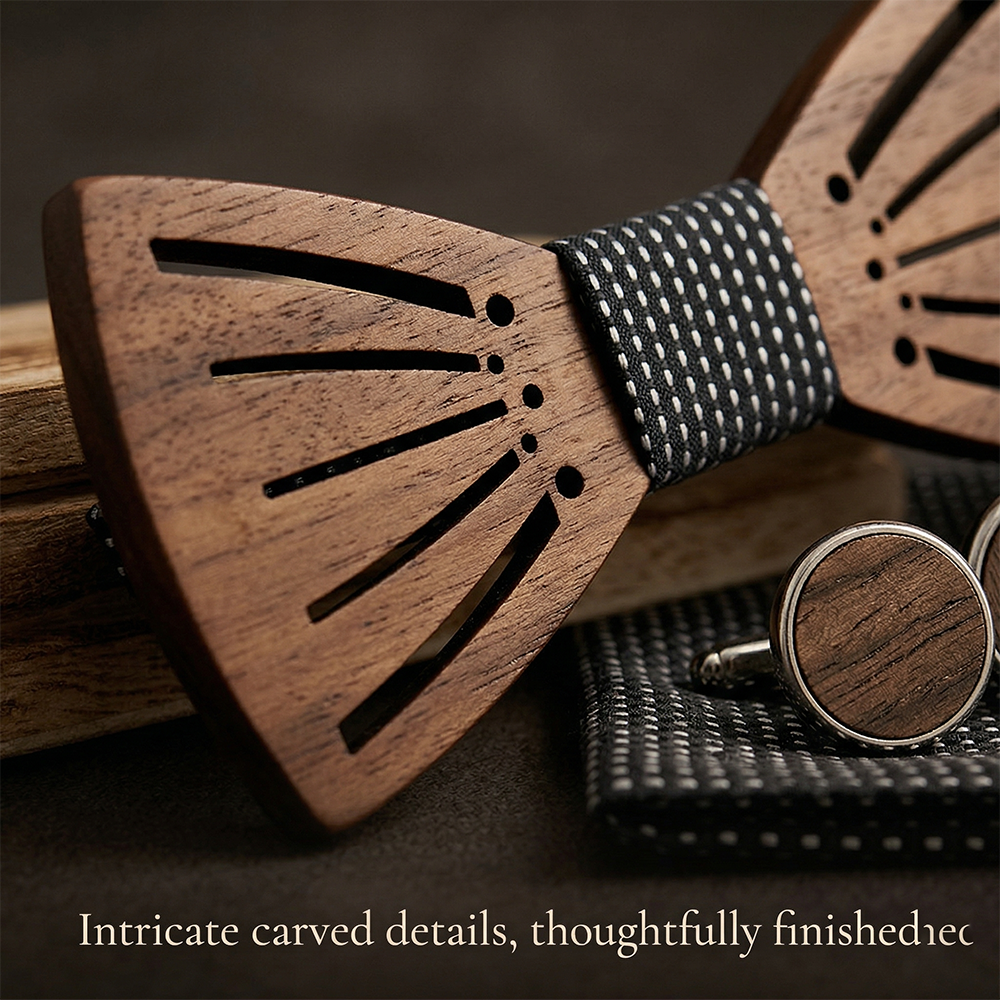 MAHOOSIVE M438 wooden bow tie photo 8