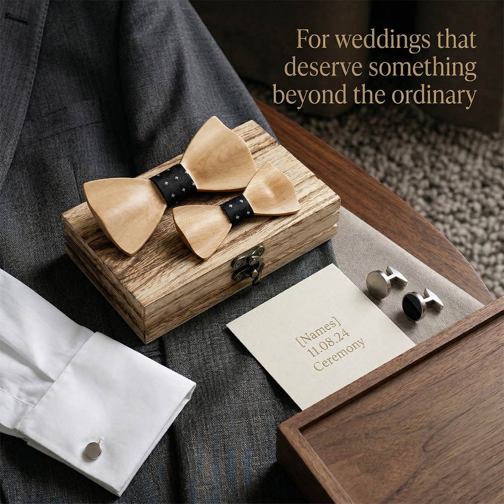 MAHOOSIVE M439 wooden bow tie photo 7
