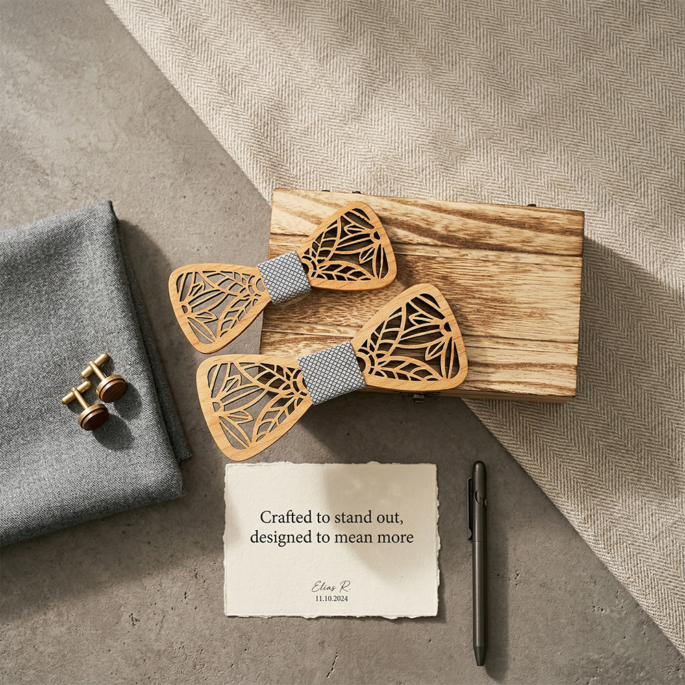 MAHOOSIVE M440 wooden bow tie photo 3