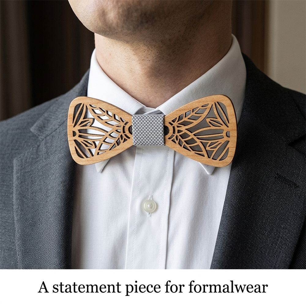 Maple wooden bow tie - Thoreau: Among the Walden Woods - MAHOOSIVE